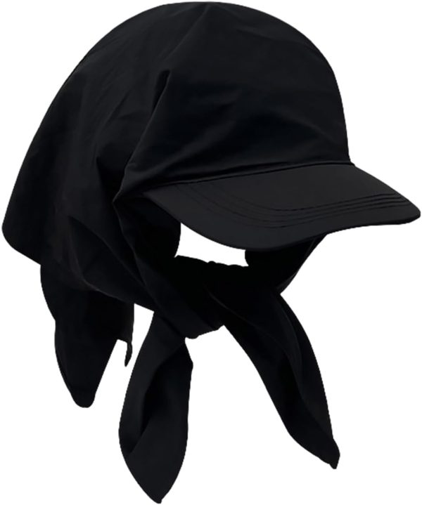 Baseball Adult Bandana Baseball Spring Summer Casual Sport for Woman Men Outdoor Visor Hat with Adjust Headscarf Black