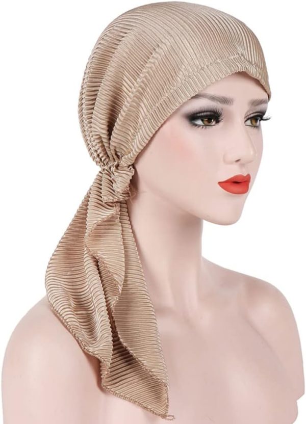 Pre Tied Turban Headscarf for Women - Slip-On Chemo Headwrap Hat Bandana Headwear for Hair Loss Cover Caps - Image 2