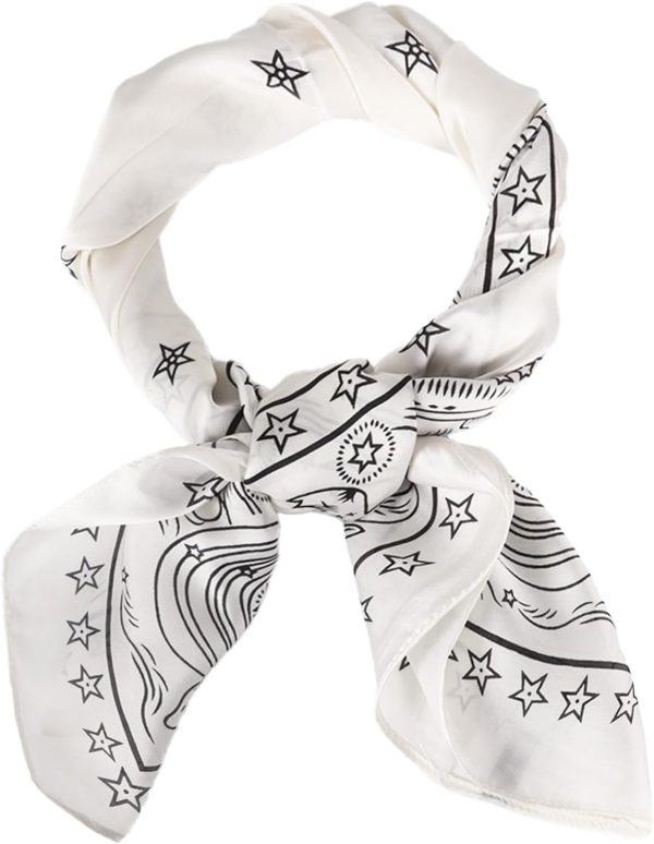 Satin Head Scarf for Women Silky Neck Scarves Bandana Hair Sleeping Night Wrapping Silk Like Square Scarfs Headscarf