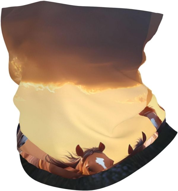 Running Horses Outdoor Sports Multifunctional Headscarf, Can Be Used As A Headscarf, Scarf, Headband, Suitable For Both Men And Women