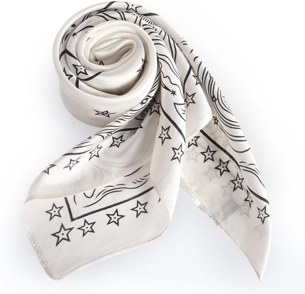 Satin Head Scarf for Women Silky Neck Scarves Bandana Hair Sleeping Night Wrapping Silk Like Square Scarfs Headscarf - Image 2