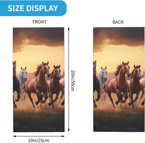 Running Horses Outdoor Sports Multifunctional Headscarf, Can Be Used As A Headscarf, Scarf, Headband, Suitable For Both Men And Women - Image 2