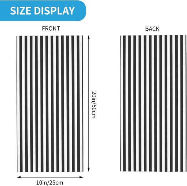 Black & White Stripe Picture Multifunctional sports headscarf Headband, face mask, wristband - Image 2