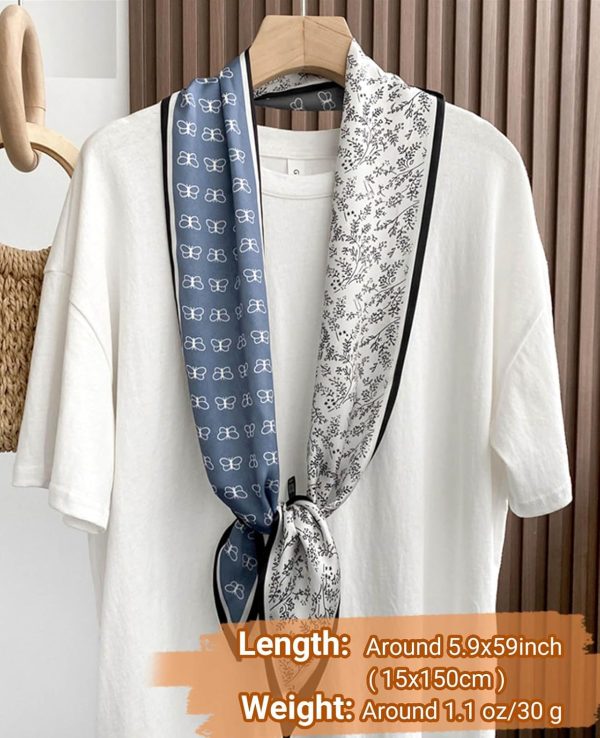 Hair Scarf for Women Fashion Silky Satin Headscarf Wrap Breathable Lightweight Neck Scarves For Handbag Accessories - Image 2
