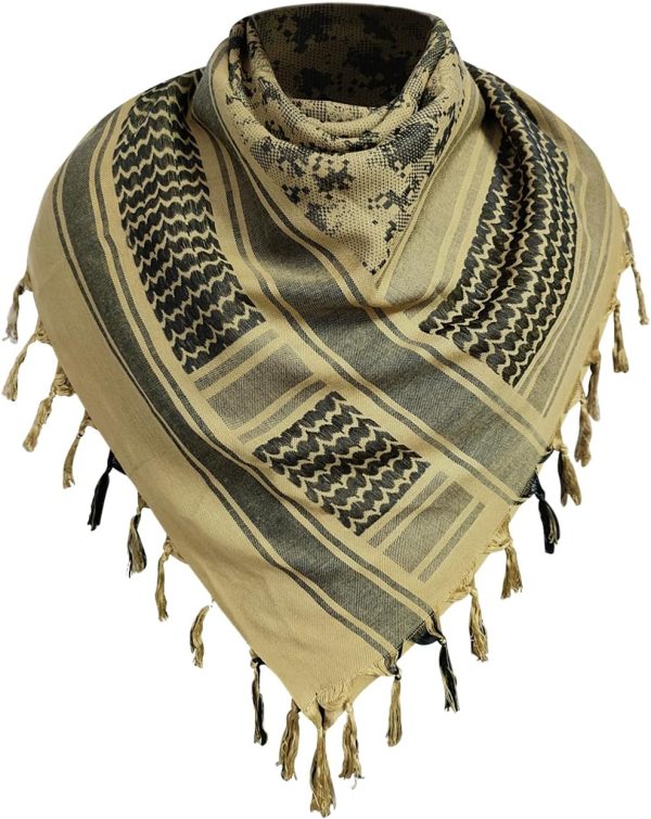 Cotton Desert Scarf Military Tactical  Keffiyeh HeadScarf Arab Wrap Outdoors Tassel Scarves for Men/Women - Image 2