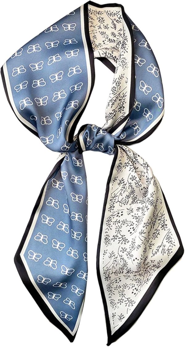 Hair Scarf for Women Fashion Silky Satin Headscarf Wrap Breathable Lightweight Neck Scarves For Handbag Accessories