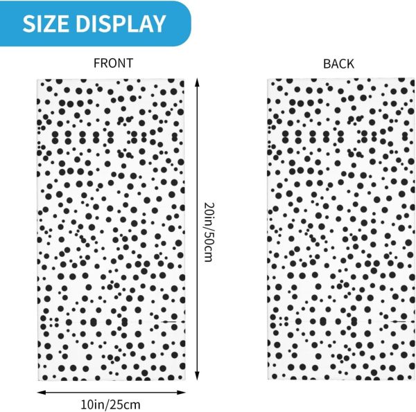 Black And White Polka Dot Picture Multifunctional sports headscarf Headband, face mask, wristband - Image 2