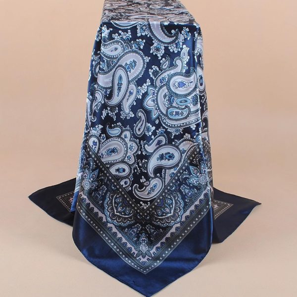 35 Inches Silk Head Scarf-Satin Hair Scarves Silk Bandana Scarf Headscarf for Women's Fashion Scarves - Image 2