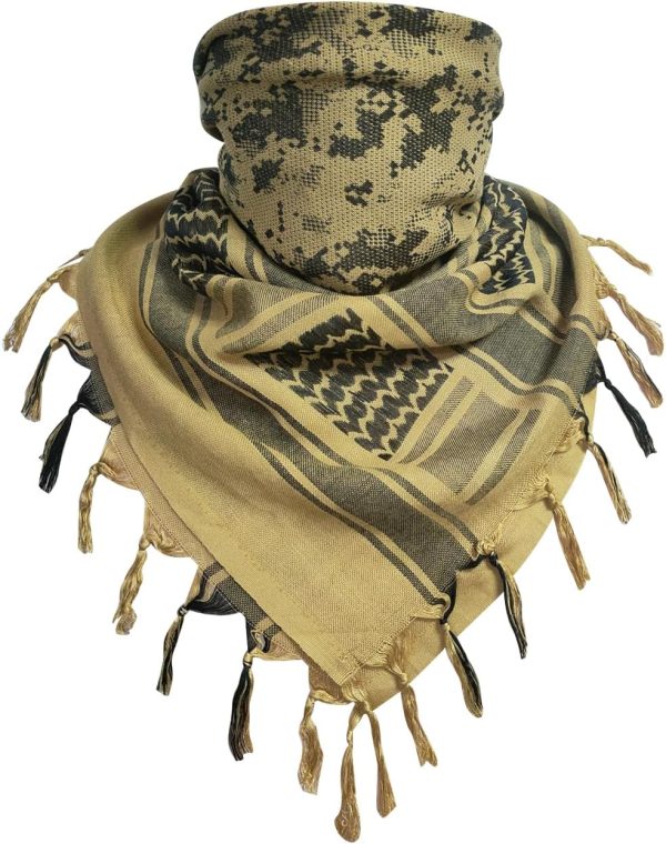 Cotton Desert Scarf Military Tactical  Keffiyeh HeadScarf Arab Wrap Outdoors Tassel Scarves for Men/Women
