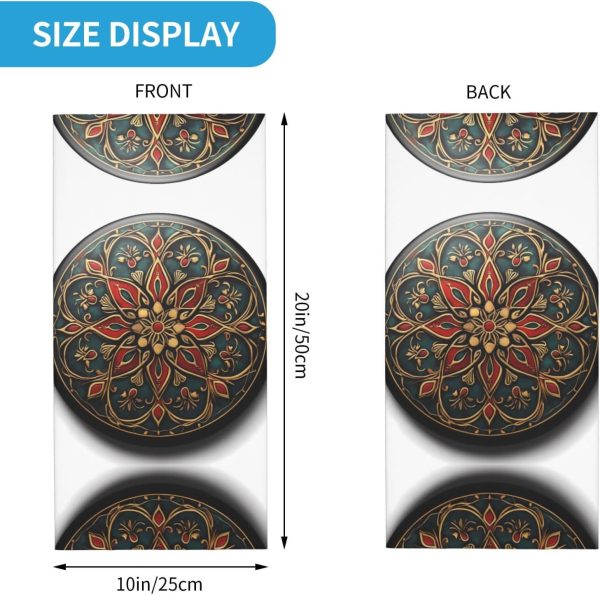 Badge Print Texture Pattern Multifunctional sports headscarf Headband, face mask, wristband - Image 2