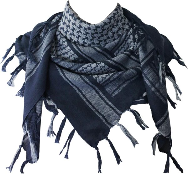 Cotton  Keffiyeh Tactical Desert Scarf Neck Head Wrap with Tassel for Men Women